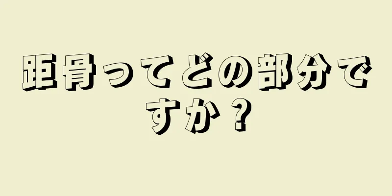 距骨ってどの部分ですか？