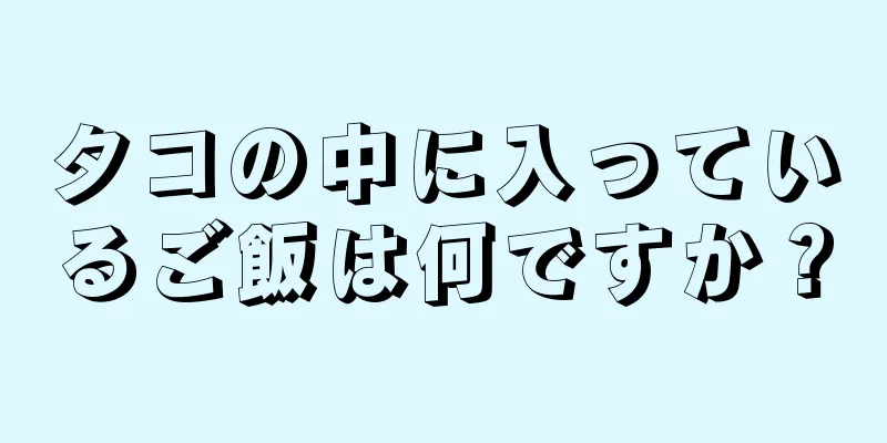 タコの中に入っているご飯は何ですか？