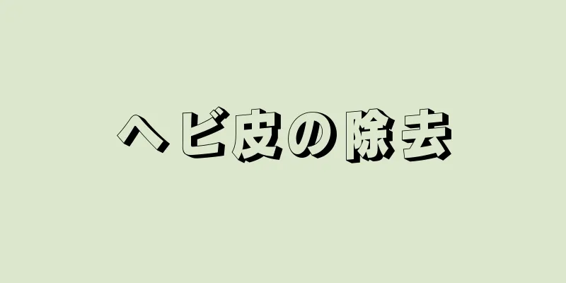 ヘビ皮の除去