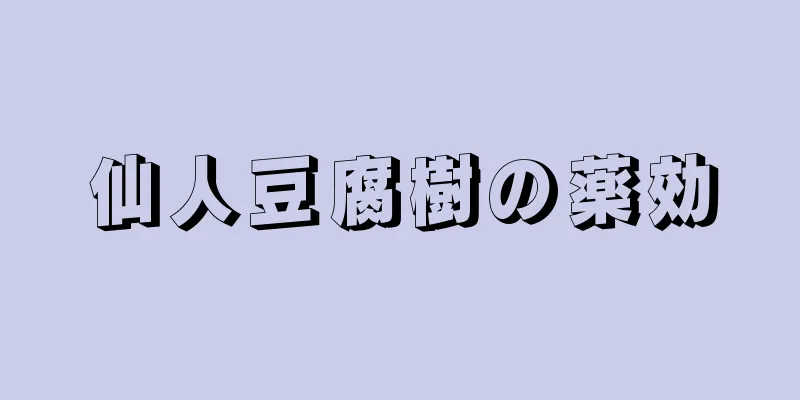 仙人豆腐樹の薬効