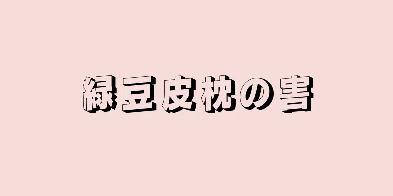 緑豆皮枕の害