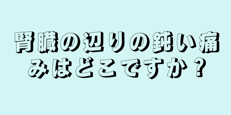 腎臓の辺りの鈍い痛みはどこですか？