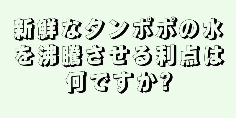 新鮮なタンポポの水を沸騰させる利点は何ですか?