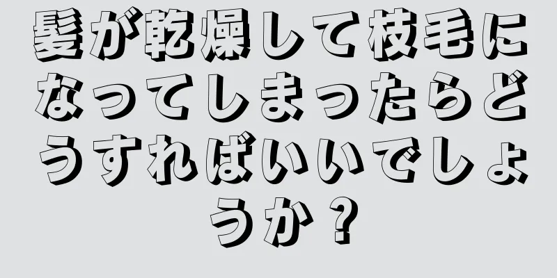 髪が乾燥して枝毛になってしまったらどうすればいいでしょうか？