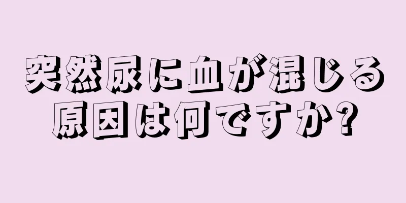 突然尿に血が混じる原因は何ですか?