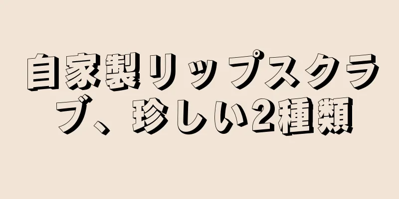 自家製リップスクラブ、珍しい2種類