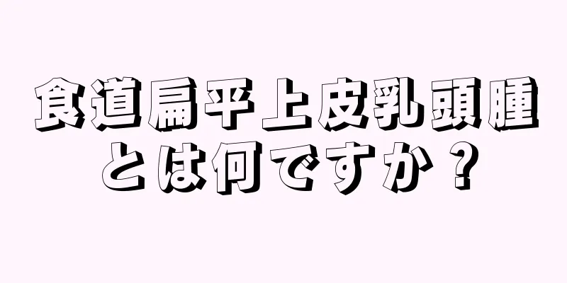 食道扁平上皮乳頭腫とは何ですか？