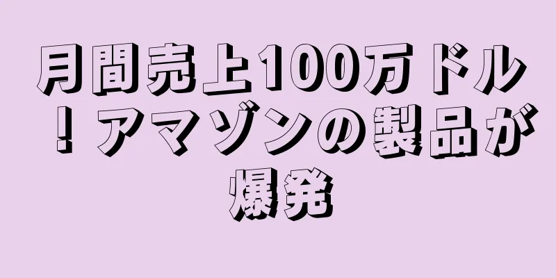 月間売上100万ドル！アマゾンの製品が爆発
