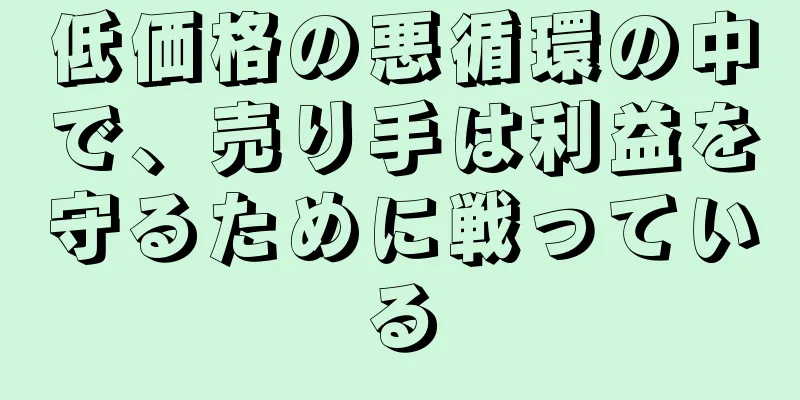 低価格の悪循環の中で、売り手は利益を守るために戦っている