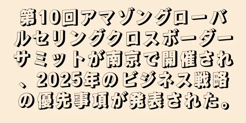 第10回アマゾングローバルセリングクロスボーダーサミットが南京で開催され、2025年のビジネス戦略の優先事項が発表された。