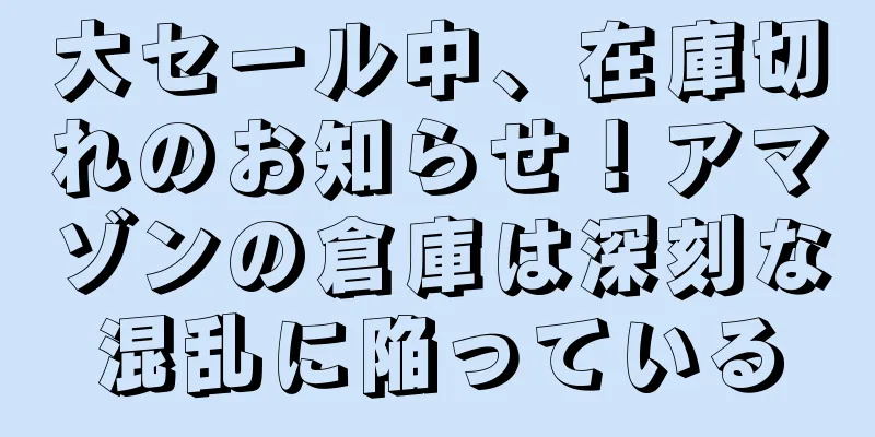 大セール中、在庫切れのお知らせ！アマゾンの倉庫は深刻な混乱に陥っている