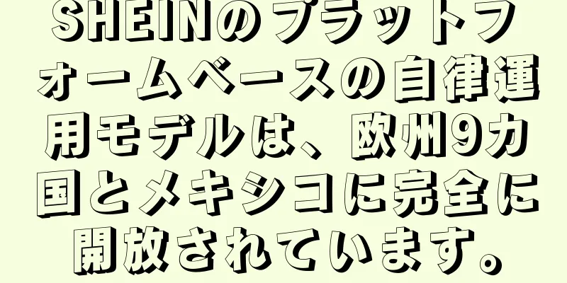 SHEINのプラットフォームベースの自律運用モデルは、欧州9カ国とメキシコに完全に開放されています。