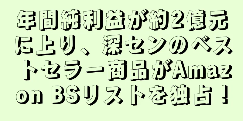 年間純利益が約2億元に上り、深センのベストセラー商品がAmazon BSリストを独占！
