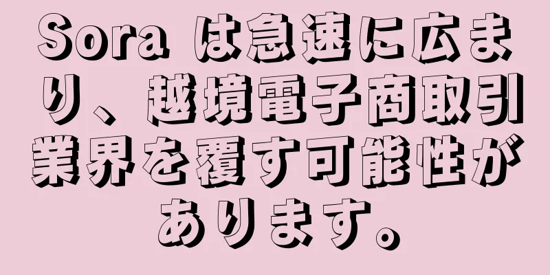 Sora は急速に広まり、越境電子商取引業界を覆す可能性があります。