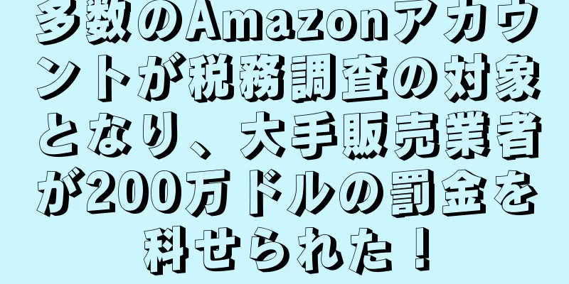 多数のAmazonアカウントが税務調査の対象となり、大手販売業者が200万ドルの罰金を科せられた！