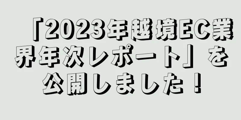 「2023年越境EC業界年次レポート」を公開しました！