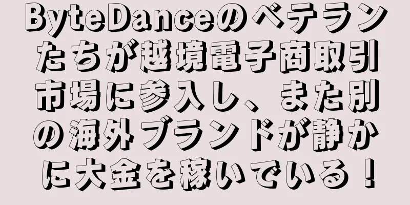 ByteDanceのベテランたちが越境電子商取引市場に参入し、また別の海外ブランドが静かに大金を稼いでいる！