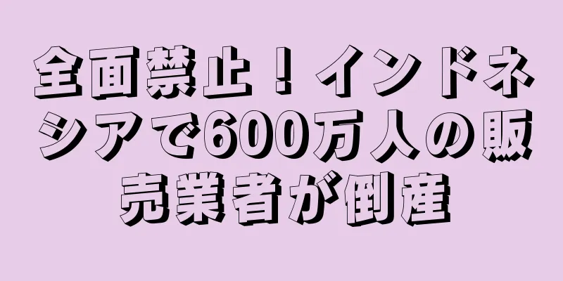 全面禁止！インドネシアで600万人の販売業者が倒産