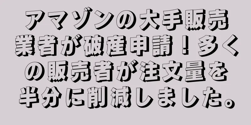 アマゾンの大手販売業者が破産申請！多くの販売者が注文量を半分に削減しました。