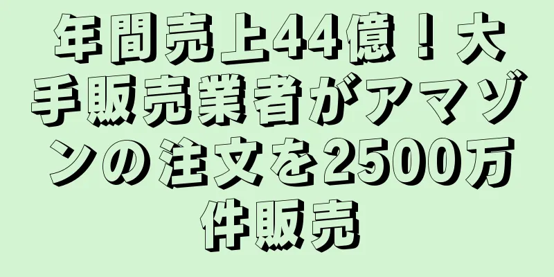 年間売上44億！大手販売業者がアマゾンの注文を2500万件販売