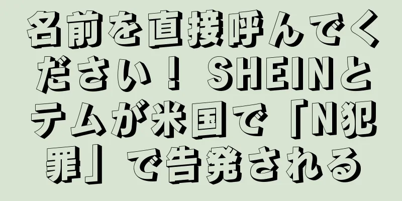 名前を直接呼んでください！ SHEINとテムが米国で「N犯罪」で告発される