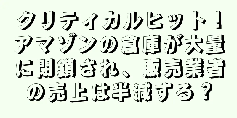 クリティカルヒット！アマゾンの倉庫が大量に閉鎖され、販売業者の売上は半減する？