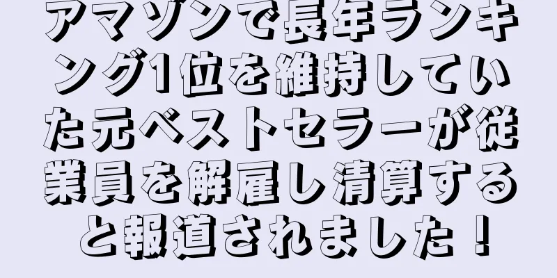 アマゾンで長年ランキング1位を維持していた元ベストセラーが従業員を解雇し清算すると報道されました！