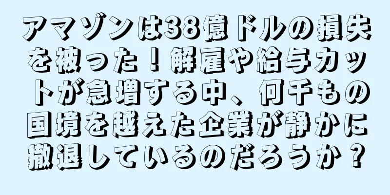 アマゾンは38億ドルの損失を被った！解雇や給与カットが急増する中、何千もの国境を越えた企業が静かに撤退しているのだろうか？