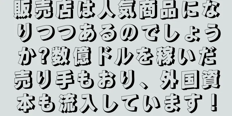 販売店は人気商品になりつつあるのでしょうか?数億ドルを稼いだ売り手もおり、外国資本も流入しています！
