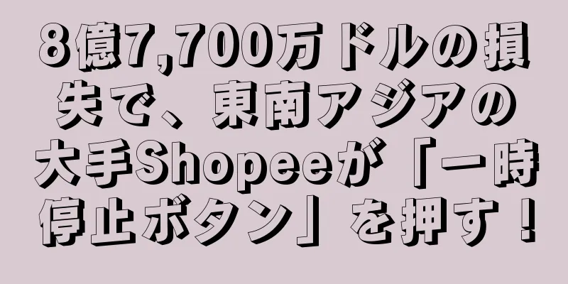 8億7,700万ドルの損失で、東南アジアの大手Shopeeが「一時停止ボタン」を押す！