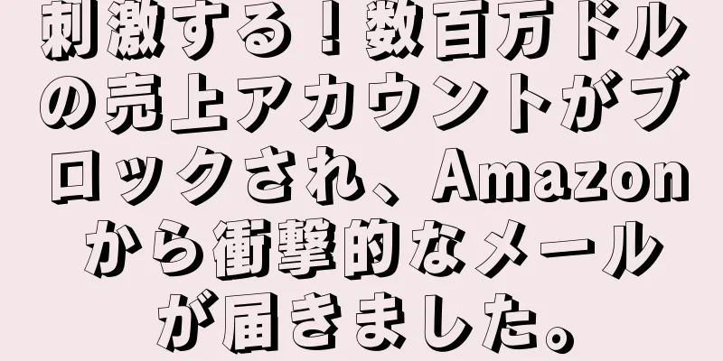 刺激する！数百万ドルの売上アカウントがブロックされ、Amazon から衝撃的なメールが届きました。
