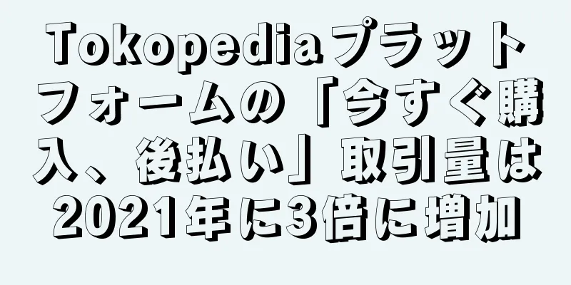 Tokopediaプラットフォームの「今すぐ購入、後払い」取引量は2021年に3倍に増加