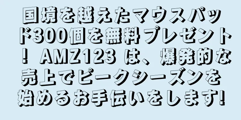 国境を越えたマウスパッド300個を無料プレゼント！ AMZ123 は、爆発的な売上でピークシーズンを始めるお手伝いをします!
