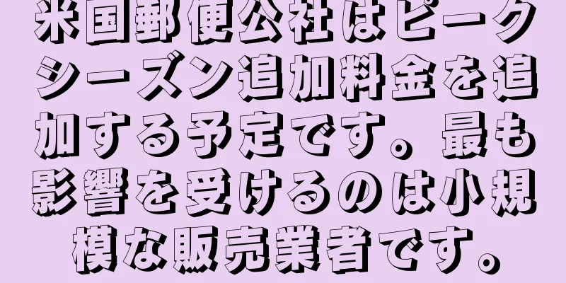 米国郵便公社はピークシーズン追加料金を追加する予定です。最も影響を受けるのは小規模な販売業者です。