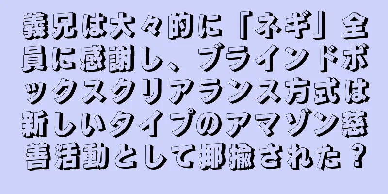 義兄は大々的に「ネギ」全員に感謝し、ブラインドボックスクリアランス方式は新しいタイプのアマゾン慈善活動として揶揄された？