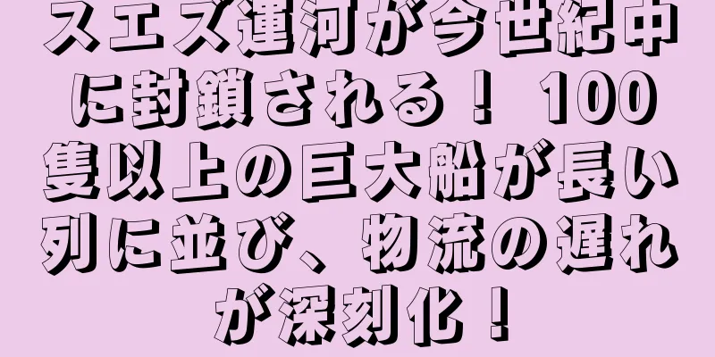 スエズ運河が今世紀中に封鎖される！ 100隻以上の巨大船が長い列に並び、物流の遅れが深刻化！
