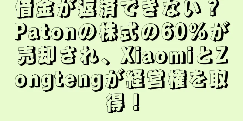 借金が返済できない？ Patonの株式の60%が売却され、XiaomiとZongtengが経営権を取得！