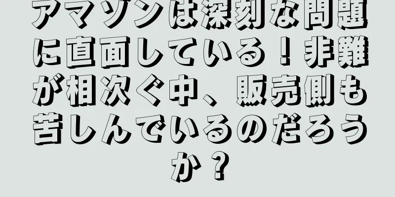 アマゾンは深刻な問題に直面している！非難が相次ぐ中、販売側も苦しんでいるのだろうか？