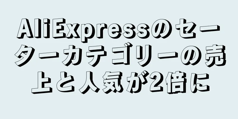 AliExpressのセーターカテゴリーの売上と人気が2倍に
