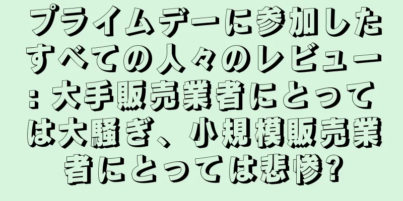 プライムデーに参加したすべての人々のレビュー: 大手販売業者にとっては大騒ぎ、小規模販売業者にとっては悲惨?