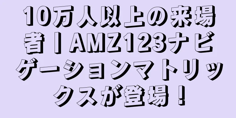 10万人以上の来場者丨AMZ123ナビゲーションマトリックスが登場！