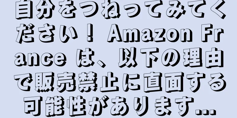 自分をつねってみてください！ Amazon France は、以下の理由で販売禁止に直面する可能性があります...