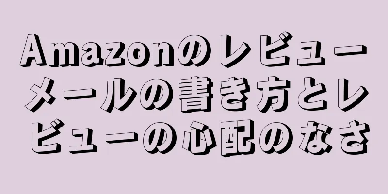 Amazonのレビューメールの書き方とレビューの心配のなさ