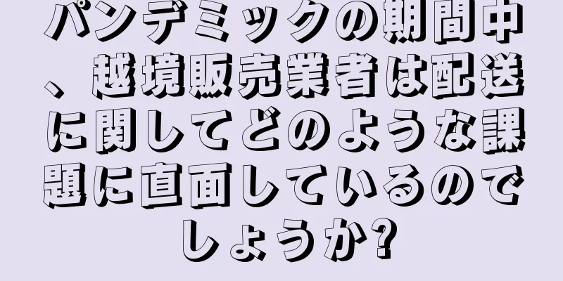 パンデミックの期間中、越境販売業者は配送に関してどのような課題に直面しているのでしょうか?