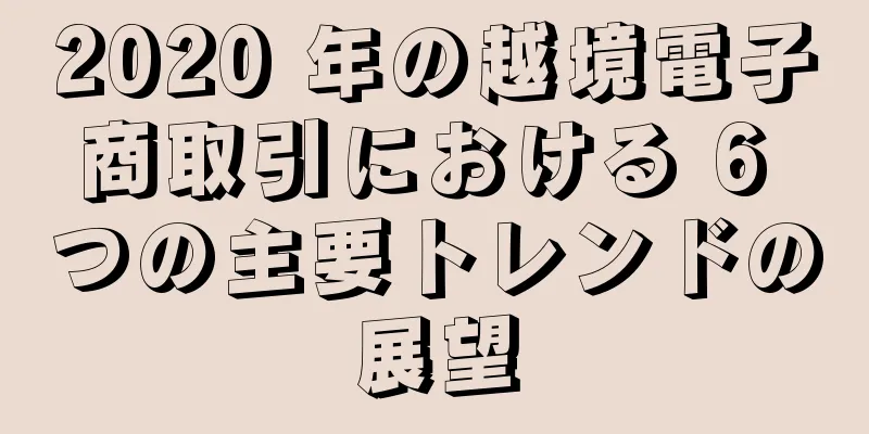 2020 年の越境電子商取引における 6 つの主要トレンドの展望