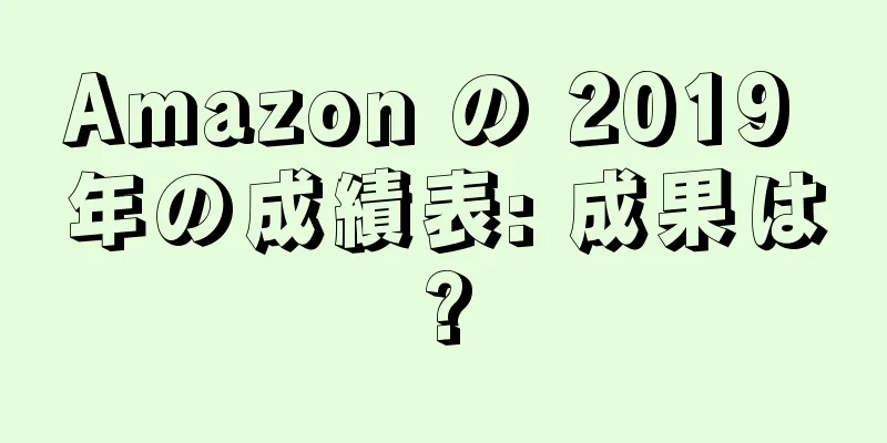 Amazon の 2019 年の成績表: 成果は?