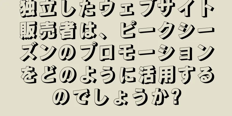 独立したウェブサイト販売者は、ピークシーズンのプロモーションをどのように活用するのでしょうか?