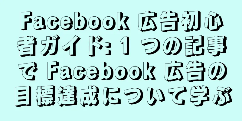 Facebook 広告初心者ガイド: 1 つの記事で Facebook 広告の目標達成について学ぶ
