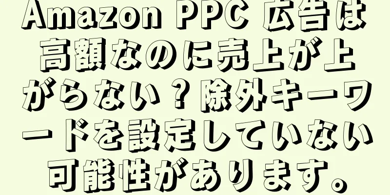 Amazon PPC 広告は高額なのに売上が上がらない？除外キーワードを設定していない可能性があります。
