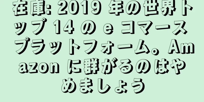在庫: 2019 年の世界トップ 14 の e コマース プラットフォーム。Amazon に群がるのはやめましょう